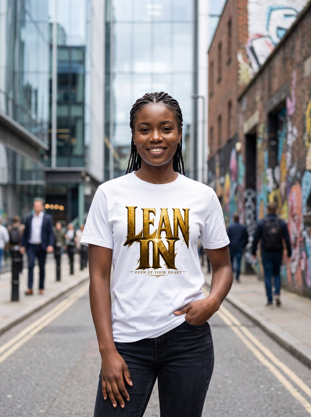 AI Studio Photo - LEAN IN - Golden Faith