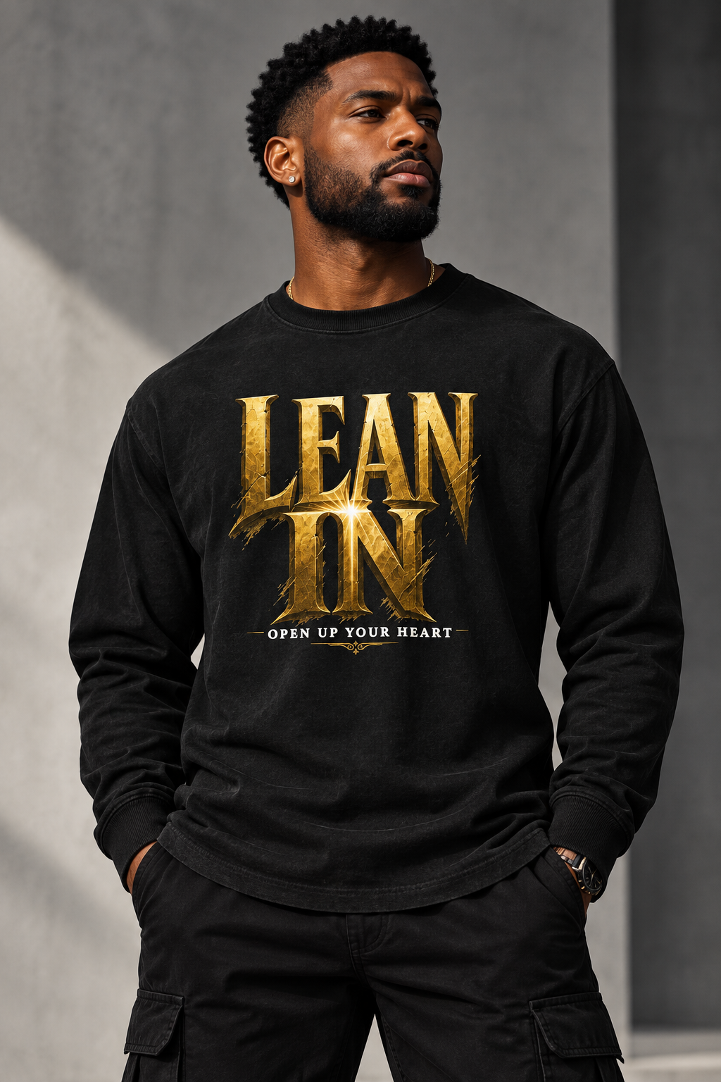 LEAN IN heavyweight long-sleeve shirt