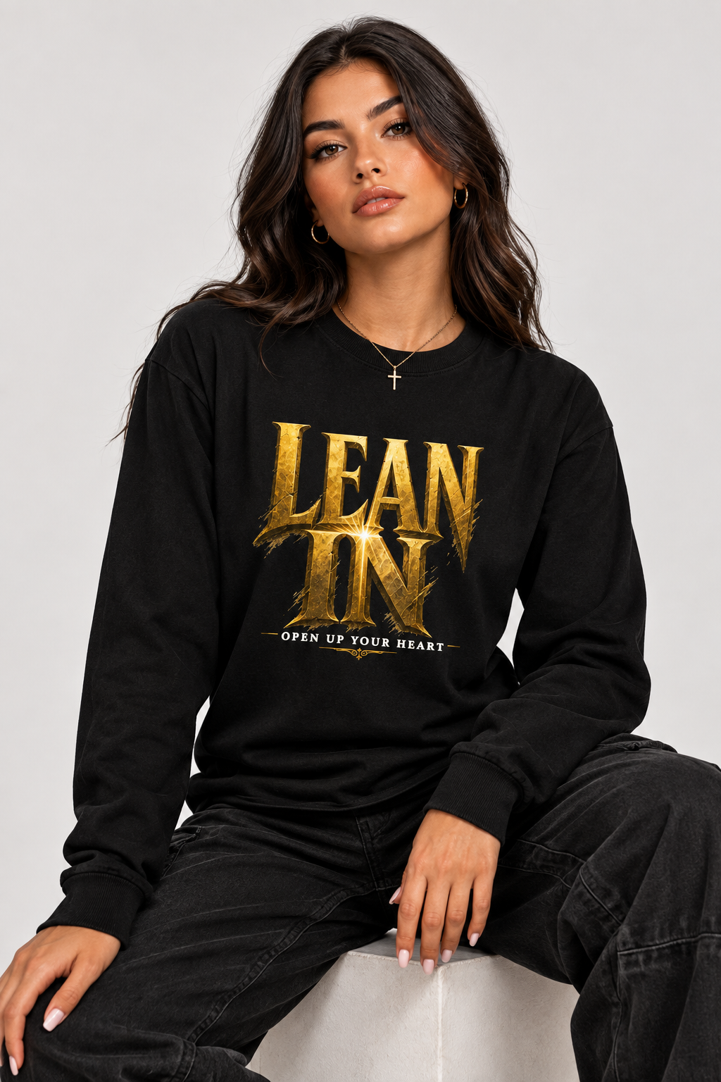 LEAN IN heavyweight long-sleeve shirt