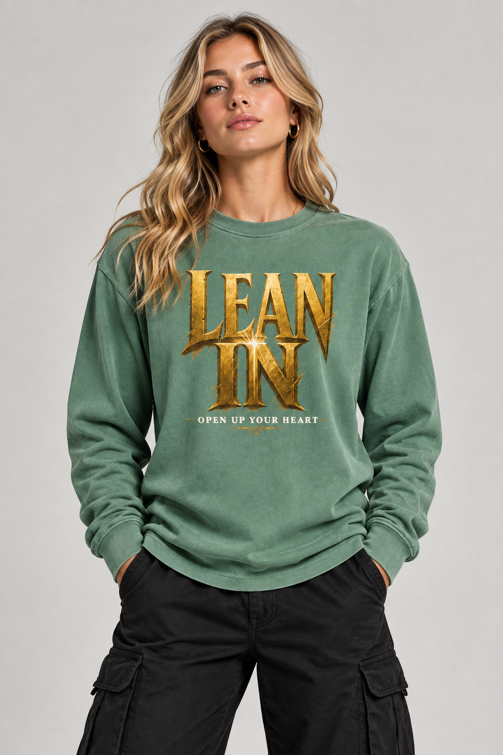 LEAN IN heavyweight long-sleeve shirt