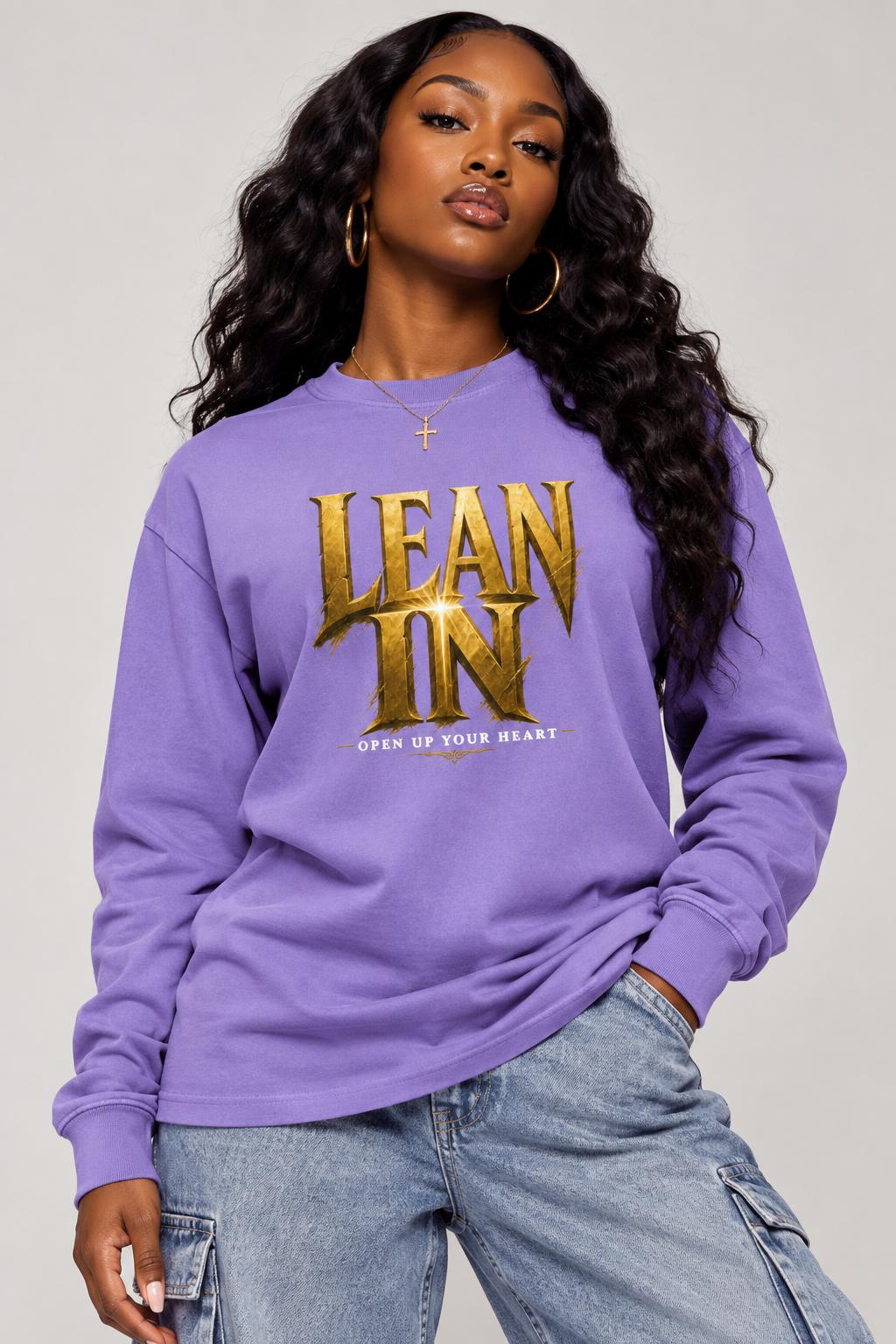 LEAN IN heavyweight long-sleeve shirt