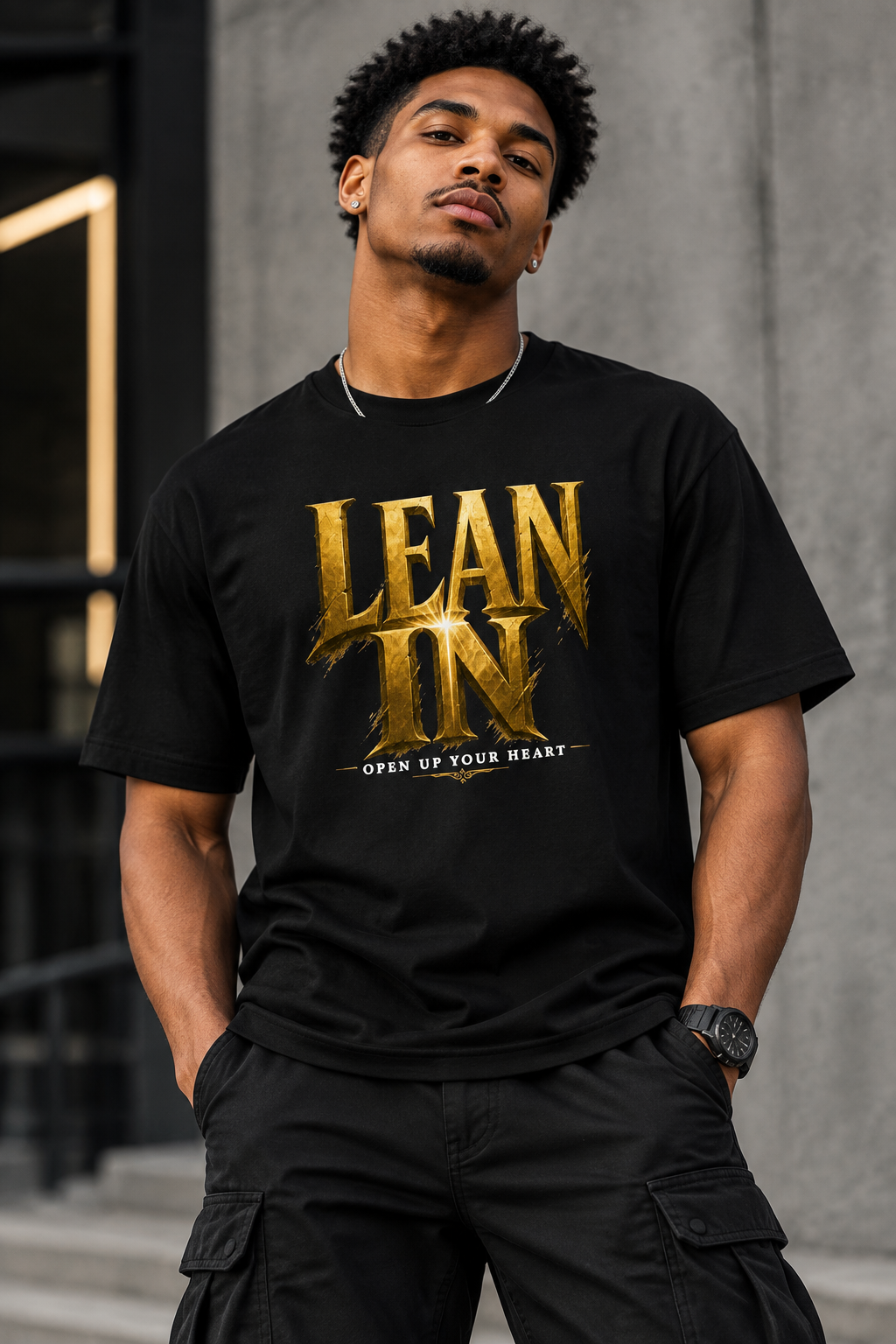 LEAN IN (Black/Gold)